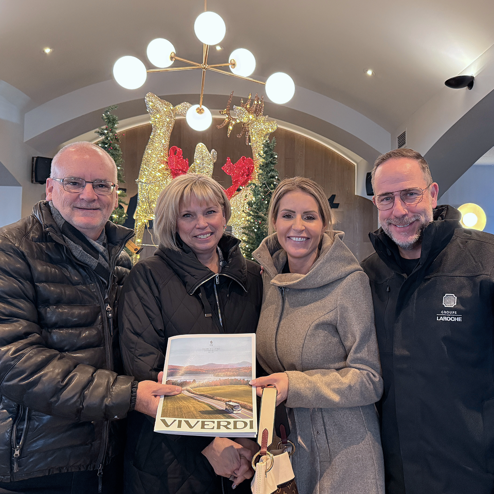De gauche à droite : Michel Mayrand, Chantal Ouellette, Claudia Boulianne et Eric Laroche.