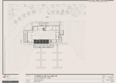 Plan d’implantation du pavillon principal