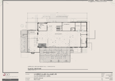 Plan du 1er étage du pavillon principal